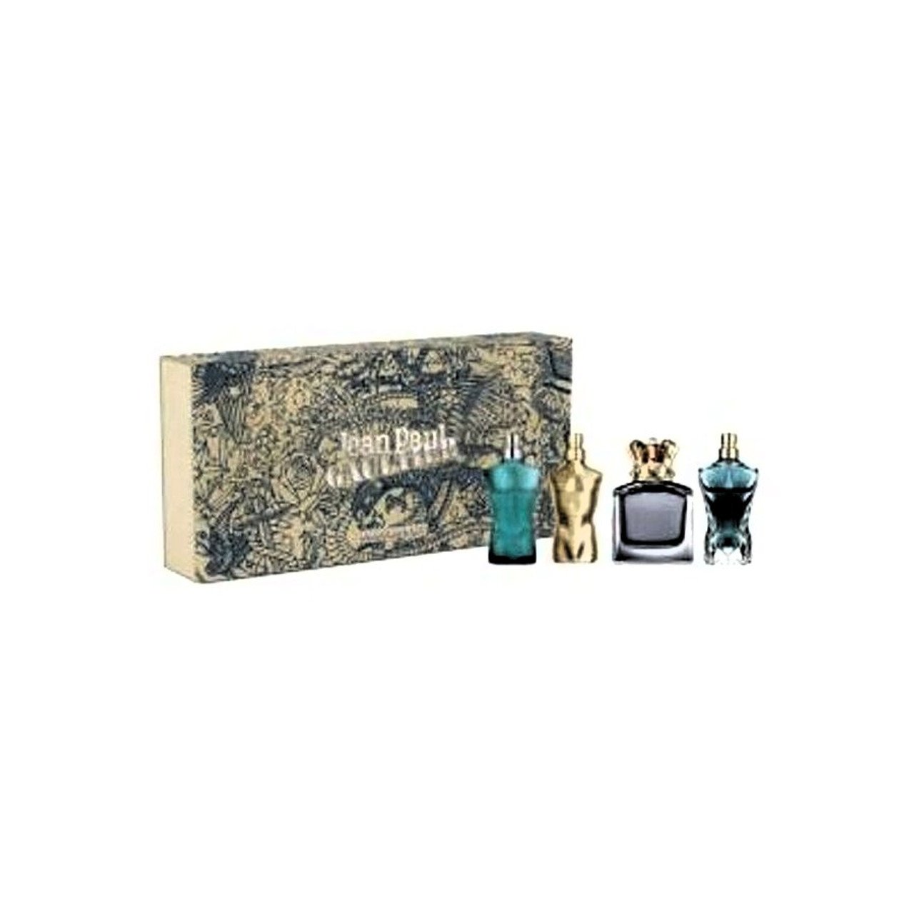 Jean Paul Gaultier Miniatures for Him Gift Set 7ml Le Male EDT + 7ml Le Beau EDT + 7ml Scandal Pour Homme EDT + 7ml Le Male Elixir EDP