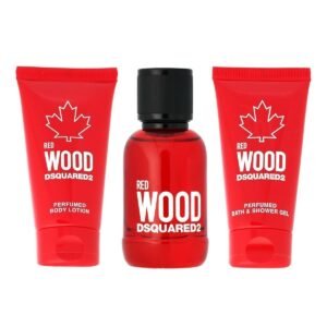 DSquared² Red Wood Gift Set 50ml EDT + 50ml Body Lotion + 50ml Shower Gel