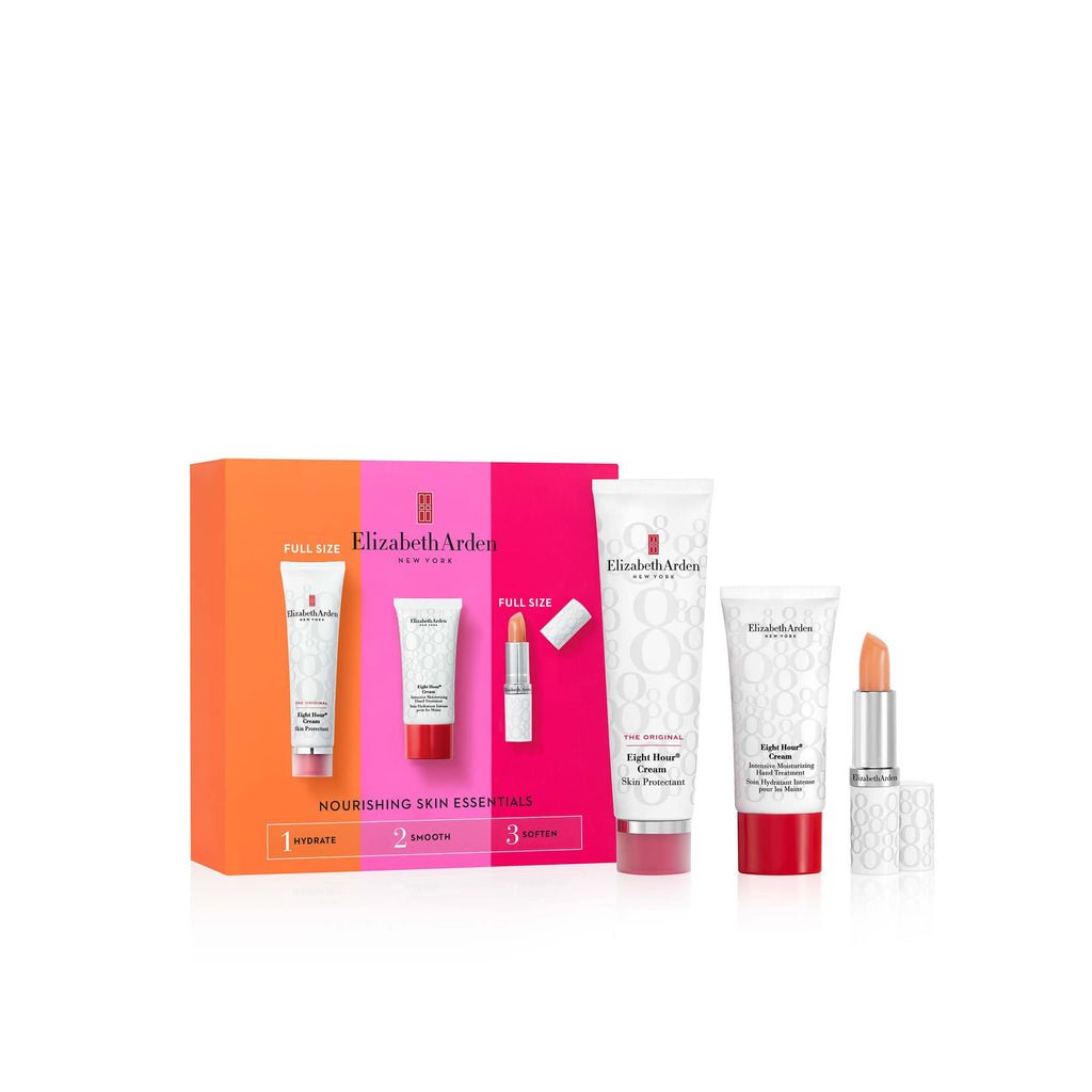 Elizabeth Arden Eight Hour Nourishing Skin Essentials Gift Set 50ml Cream Skin Protectant + 30ml Cream Intensive Moisturizing Hand Treatment + 3.7g Cream Lip Protectant Stick SPF15