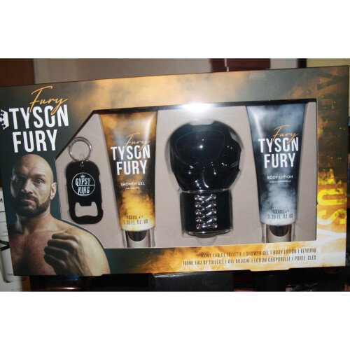 Tyson Fury Gift Set 100ml EDT + 100ml Shower Gel + 100ml Body Lotion + Keyring