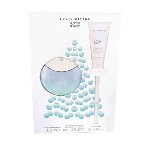 Issey Miyake A Drop d'Issey Gift Set 90 EDP Fraîche Spray + 50ml Moisturising Hand Cream + 10ml EDP Purse Spray