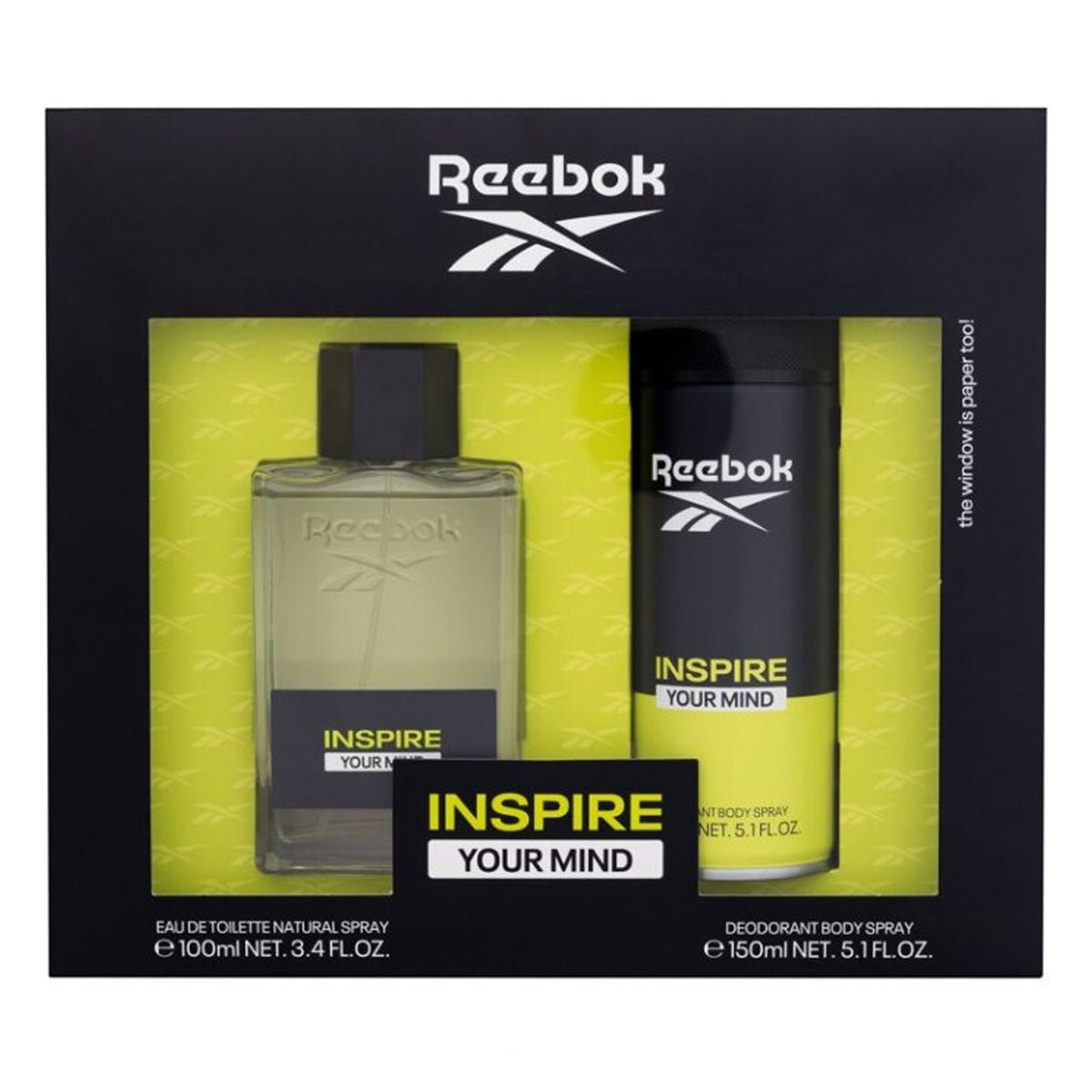 Reebok Inspire Your Mind Men Gift Set 100ml EDT + 150ml Deodorant Spray