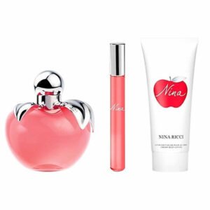 Nina Ricci Nina Gift Set 80ml EDT Spray + 75ml Body Lotion + 10ml EDT Rollerball