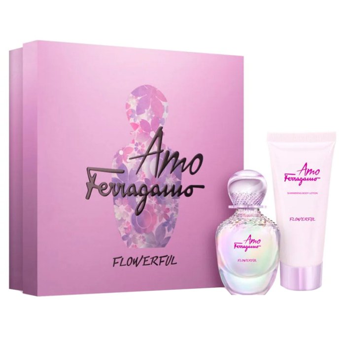 Salvatore Ferragamo Amo Ferragamo Flowerful Gift Set 50ml EDT Spray + 100ml Body Lotion