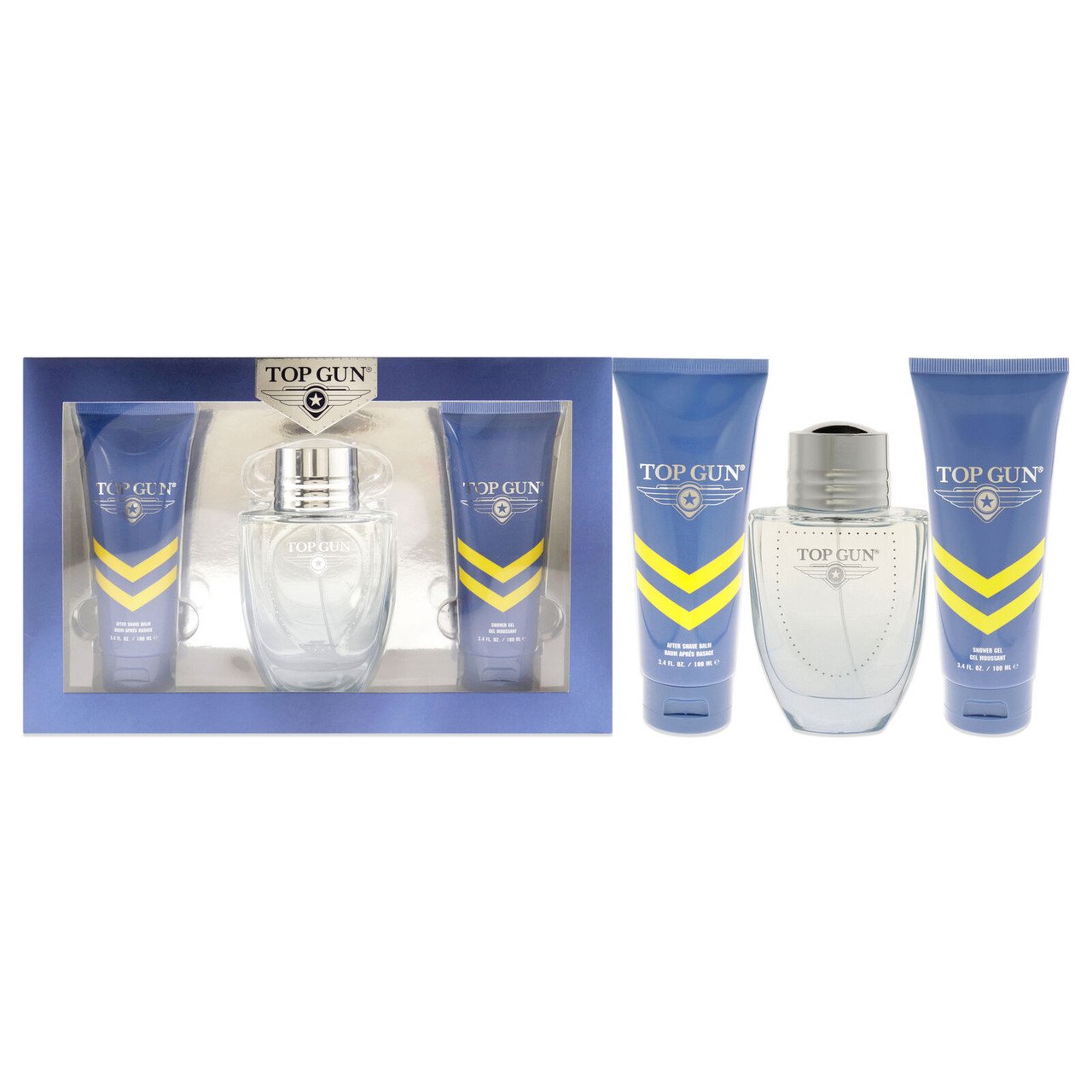 Top Gun Rivet Gift Set 100ml EDT + 100ml Shower Gel + 100ml Aftershave Balm