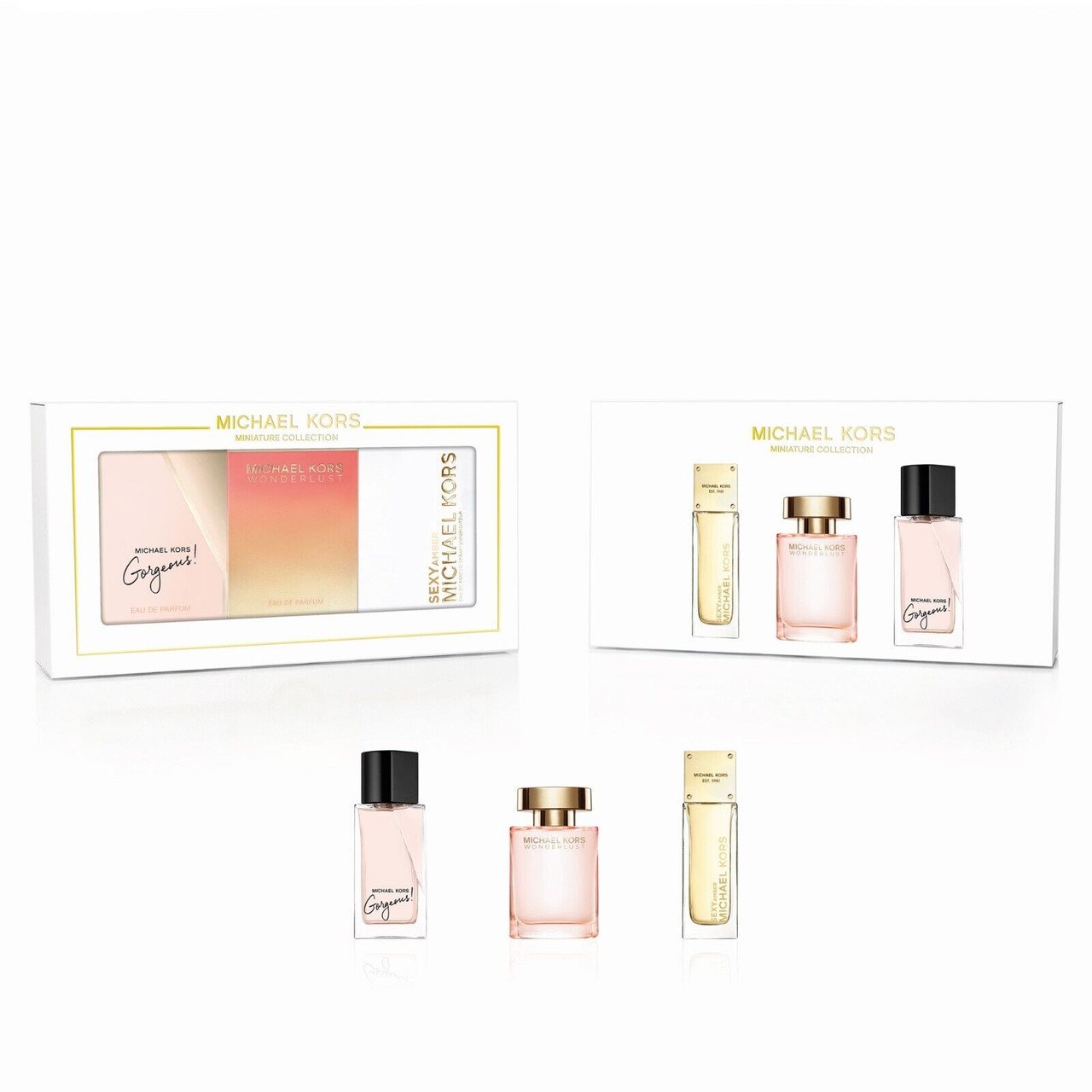 Michael Kors Miniatures Gift Set 5ml Gorgeous EDP + 5ml Sexy Amber EDP + 4ml Wonderlust EDP