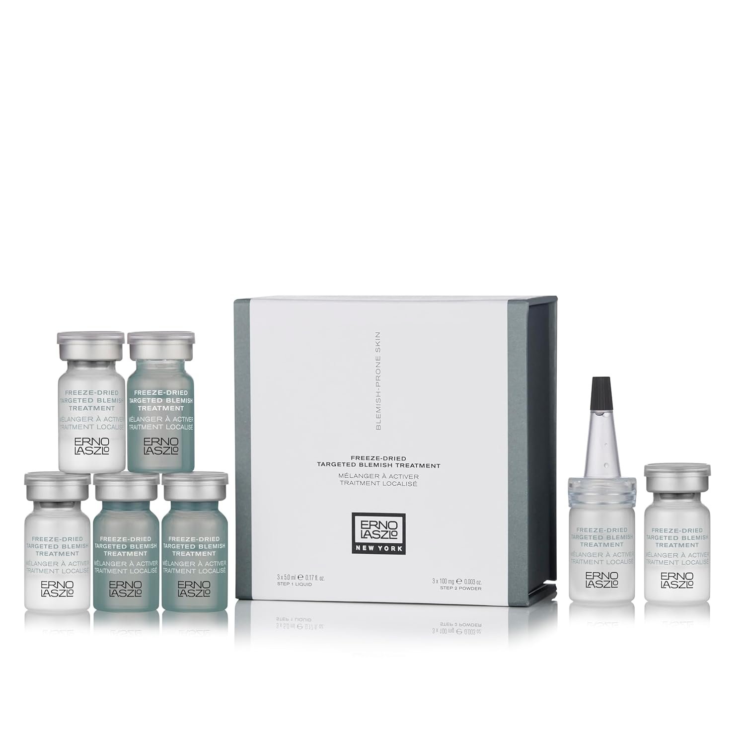 Erno Laszlo Freeze-Dried Targeted Blemish Treatment Set 6 Pieces (This treatment set includes:
3x Liquid Activator
3x Powder Activator)