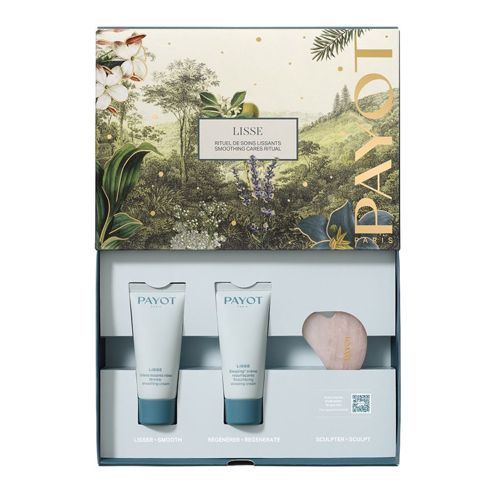 Payot Lisse Smoothing Cares Ritual Gift Set 30ml Wrinkle Smoothing Cream + 30ml Sleeping Resurfacing Cream + mini lifting face Gua Sha