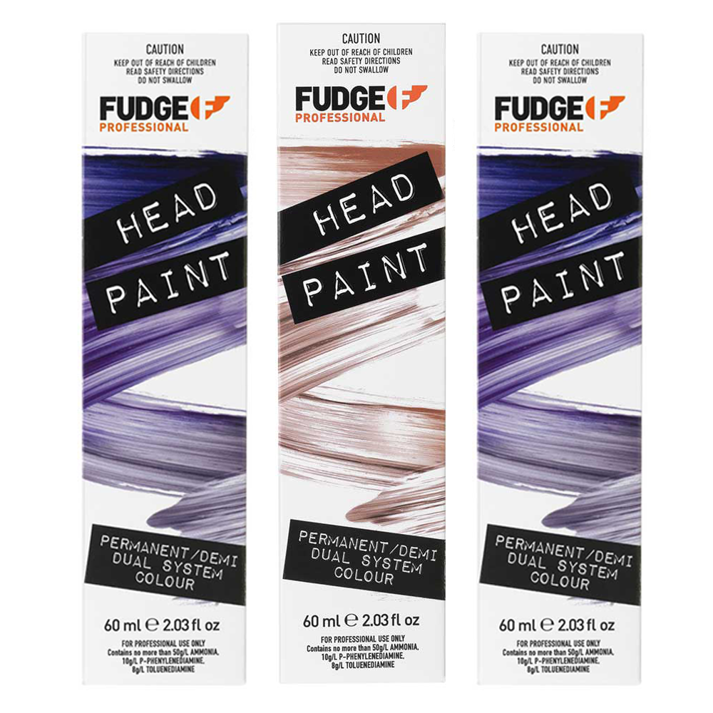 Fudge Professional Headpaint High Lift Trio Kit 60ml 12.13 Ultra Light Cool Champagne + 60ml 12.23 Ultra Light Rose Gold + 60ml 12.12 Ultra Light Pearl Violet