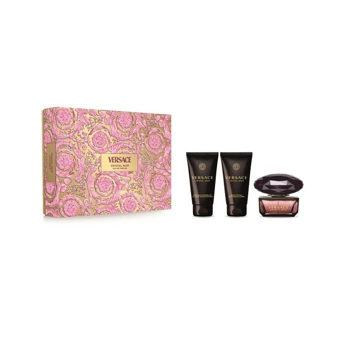 Versace Crystal Noir Gift Set 50ml EDP + 50ml Body Lotion + 50ml Shower Gel