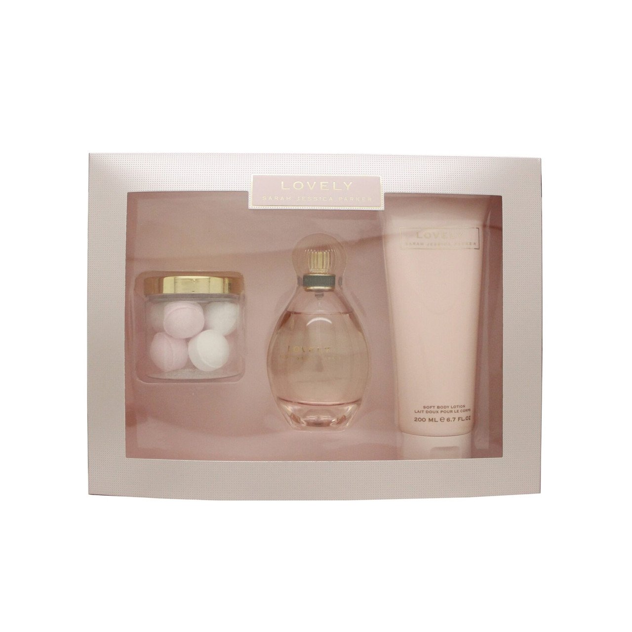 Sarah Jessica Parker Lovely Gift Set 100ml EDP + 200ml Body Lotion + 100g Bath Pearls