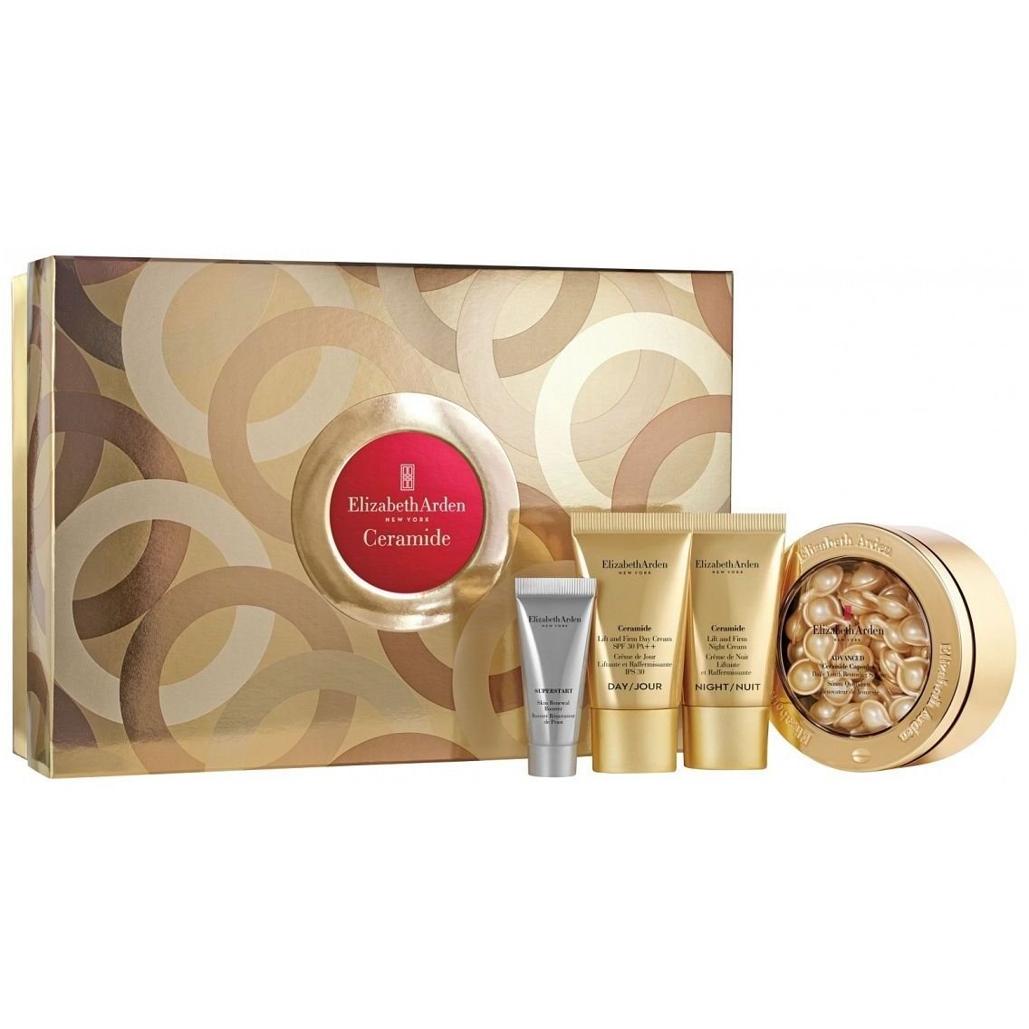 Elizabeth Arden Ceramide Gift Set 7 x Advanced Ceramide Capsules + 5ml Superstart Skin Renewal Booster + 15ml  Ceramide Lift & Firm Day Cream SPF30