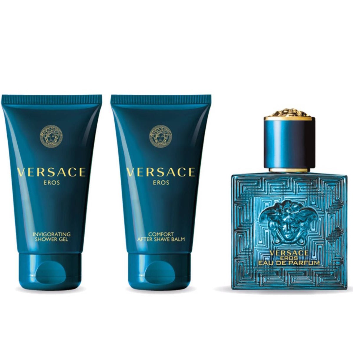 Versace Eros Gift Set 50ml EDP + 50ml Shower Gel + 50ml Aftershave Balm