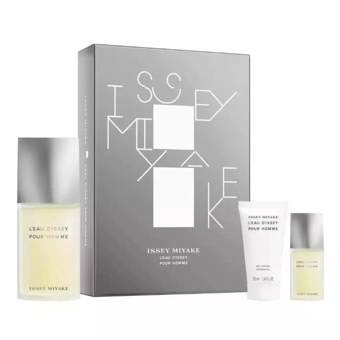 Issey Miyake L'Eau d'Issey Pour Homme Gift Set 125ml EDT + 50ml Shower Gel + 15ml EDT