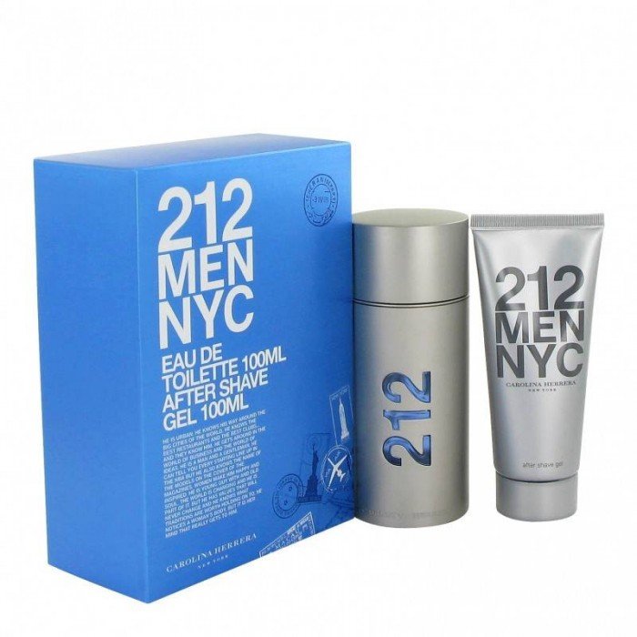 Carolina Herrera 212 Men Gift Set 100ml EDT + 100ml Aftershave Gel