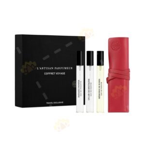 L'Artisan Parfumeur Travelset EDT Spray 10ml x 3 -Pass D'Enfer + Un Air De Bretagne+ Memoire De Roses with Leather Pouch