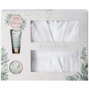 Style & Grace Spa Botanique Relaxing Bath Robe Gift Set Eco Packaging 120ml Body Butter + 50ml Body Lotion + 1 Bath Robe