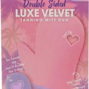 Sunkissed Double Sided Luxe Velvet Tanning Mitt Duo Body Tanning Glove + Face Tanning Mitt