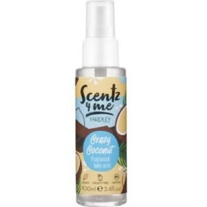Yardley Scentz 4 Me Fragranced Body Mist 100ml Spray - Crazy Coconut