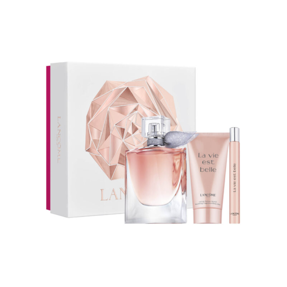 Lancome La Vie Est Belle Gift Set 50ml EDP + 10ml EDP + 50ml Body Lotion