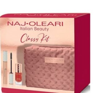 Naj Oleari Gift Set 14ml Wear The Volume Mascara + 8ml Oleo Gel Nail Lacquer 22 Red + Pouch