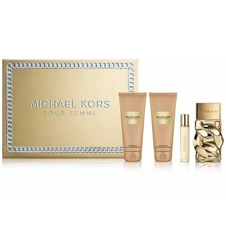 Michael Kors Pour Femme Gift Set 100ml EDP + 100ml Body Lotion + 100ml Shower Gel + 10ml EDP