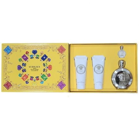 Versace Eros pour Femme Gift Set 100ml EDP + 5ml EDP + 100ml Body Lotion + 100ml Shower Gel