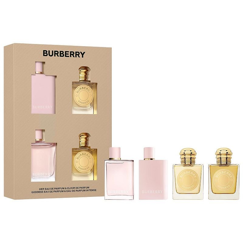 Burberry Her Gift Set: Her EDP 5ml - Her Elixir EDP Intense 5ml - Goddess EDP 5ml - Goddess EDP Intense 5ml