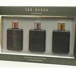 Ted Baker Tonic Mini Gift Set 12.5ml Cu EDT + 12.5ml Ag EDT + 12.5ml Au EDT