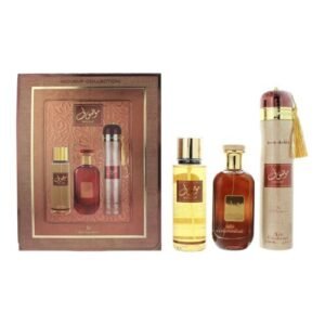 Ard Al Zaafaran Mousuf Gift Set 100ml EDP + 250ml Body Mist + 300ml Air Freshener