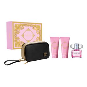 Versace Bright Crystal Gift Set 90ml EDT + 100ml Body Lotion + 100ml Shower Gel + Bag