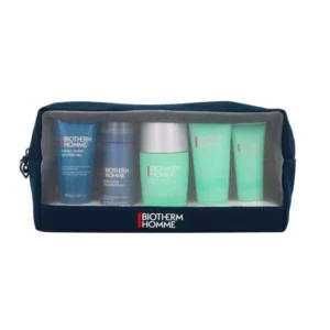Biotherm Men Aquapower Routine Pouch Set Cleanser 40ml + Shower Gel 40ml + Shaving Foam 50ml +  Deodorant Roll-on 75ml + Advanced Gel 20ml