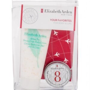 Elizabeth Arden Green Tea Gift Set 100ml Green Tea Honey Drops Body Cream + 8hr Cream lip Protectant in Tin 13ml