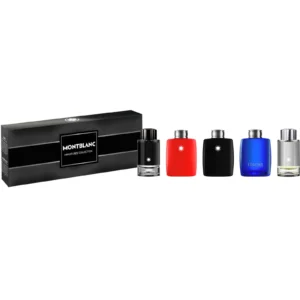 Montblanc Men's Mini Set Gift Set - 5 Pieces (Montblanc Explorer, Legend Red, Legend Eau de Toilette, Legend Blue, and Explorer Platinum, each in a 4.5 ml bottle.)