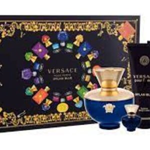 Versace Pour Femme Dylan Blue Gift Set 100ml EDP + 5ml EDP + 100ml Shower Gel + 100ml Body Lotion