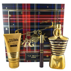 Jean Paul Gaultier Le Male Elixir Gift Set 125ml EDP + 75ml Shower Gel + 10ml EDP