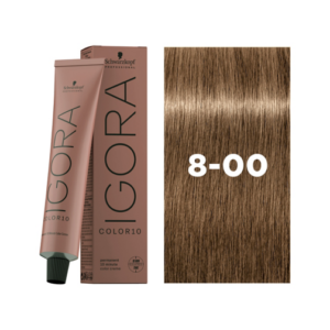 Schwarzkopf Igora Color 10 Permanent Hair Colour Cream 60ml - 8-00 Light Blonde Natural Extra