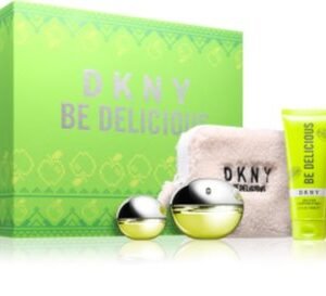 DKNY Be Delicious Gift Set 100ml EDP + 15ml EDP + 100ml Body Lotion + Pouch