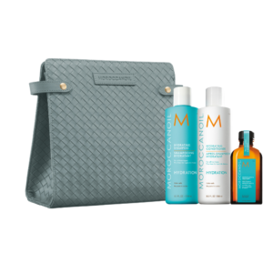 Moroccanoil Hydrating Gift Set 250ml Shampoo + 250ml Conditioner + 50ml Treatment + Bag