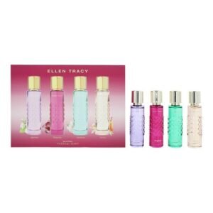 Ellen Tracy Quilted Gift Set 15ml Jasmine EDP + 15ml Magnolia EDP + 15ml Gardenia EDP + 15ml Vanilla EDP