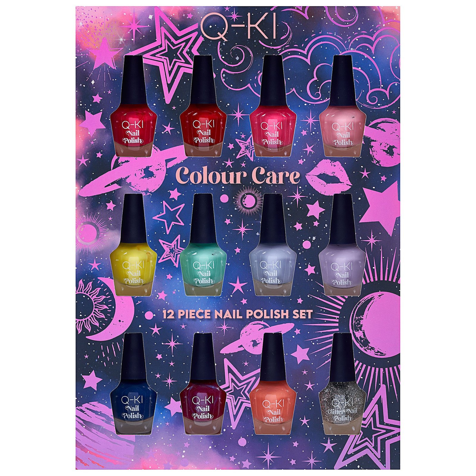 Q-KI Colour Care Nail Polish Gift Set 12 x 3.5ml Pieces