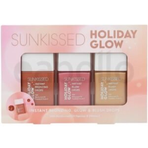 Sunkissed Holiday Glow Gift Set 28ml Instant Bronzing Drops + 28ml Instant Blush Drops + 28ml Instant Glow Drops