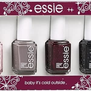 Essie The Mini Classics Nail Polish Gift Set 5ml Fifth Avenue + 5ml Blanc + 5ml Ballet Slippers + 5ml Water Melon + 5ml Base & Top Coat