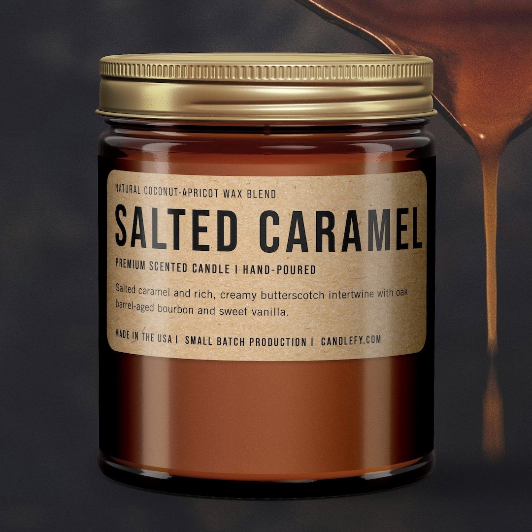 Home Lights Salt & Caramel Scented Candle 215g