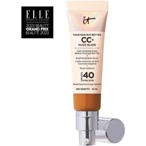 IT Cosmetics Your Skin But Better CC+ Nude Glow Color Correcting Brightening Glow Serum SPF40 32ml - Deep Mocha