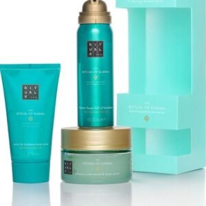 Rituals The Ritual of Karma Mini Gift Set 70ml Body Cream + 50ml Foaming Shower Gel + 125g Body Scrub