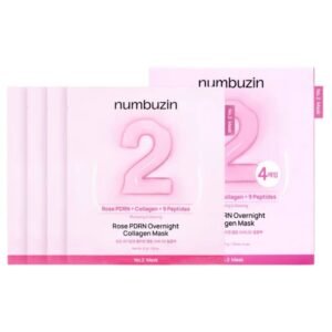 Numbuzin No 2 Rose Pdrn Overnight Collagen Gel Mask 4 x 37g