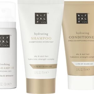 Rituals Hydrating Luxury Haircare Gift Set 70ml Shampoo + 70ml Conditioner + 50ml Dry Shampoo