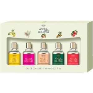 Mäurer & Wirtz 4711 Acqua Colonia Gift Set 8ml Lychee & White Mint EDC + 8ml Starfruit & White Flowers EDC + 8ml White Peach & Coriander EDC + 8ml Blood Orange & Basil EDC + Pink Pepper & Grapefruit EDC